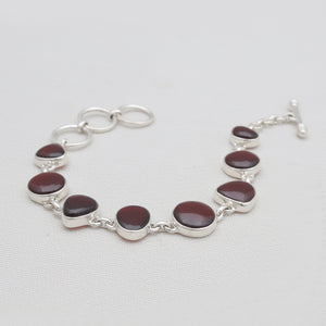Hessonite Silver Bracelets