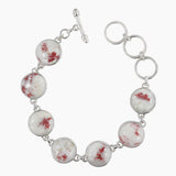 925 Sterling Silver Pink Thulite Bracelets
