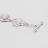 925 Sterling Silver Pink Thulite Bracelets