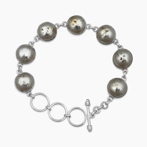 925 Sterling Silver Pyrite Bracelets