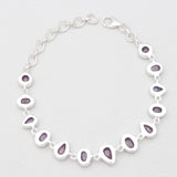 925 Sterling Silver Ruby Bracelets