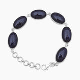 Blue Sunstone Solid Sterling Silver Bracelets