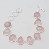 Rose Quartz Silver Bracelets