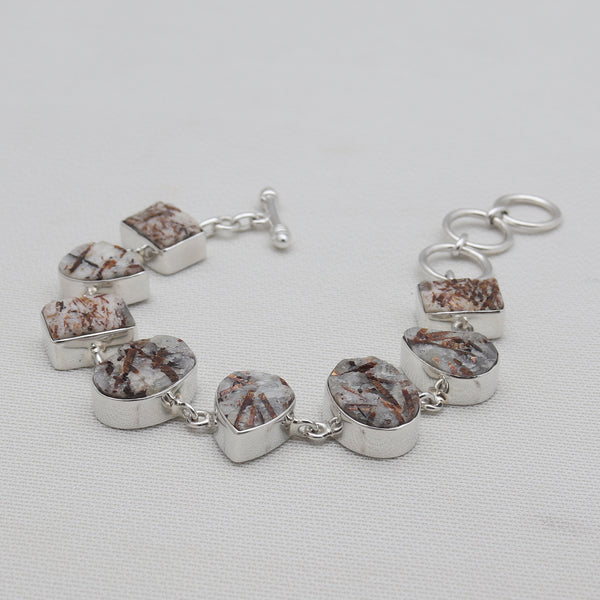925 Sterling Silver Astrophyllite Bracelets