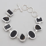 Black Tourmaline Silver Bracelets