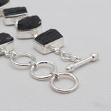 Black Tourmaline Silver Bracelets