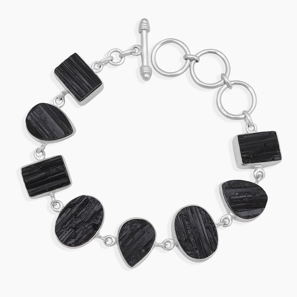 Black Tourmaline Silver Bracelets