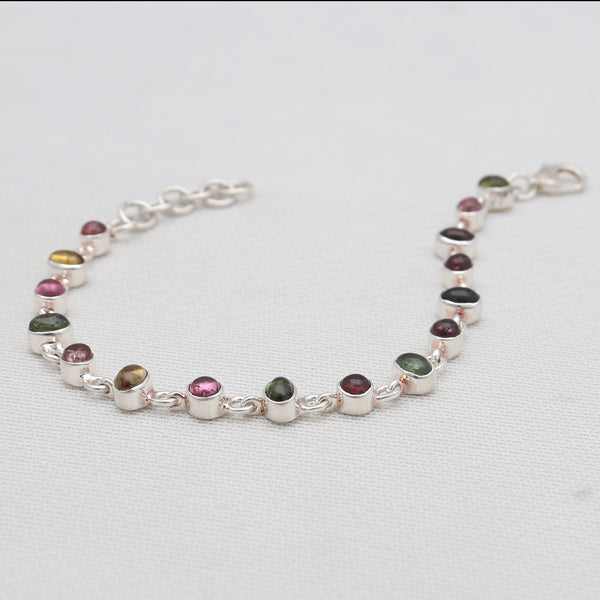 925 Sterling Silver Tourmaline Bracelets
