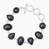 Black Tiger Eye Silver Plain Bracelets