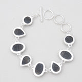 Black Tiger Eye Silver Plain Bracelets