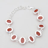 925 Sterling Silver Carnelian Bracelets