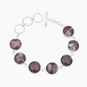 Crazy Lace Agate Silver Bracelets