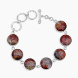 Crazy Lace Agate Silver Bracelets