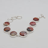 Crazy Lace Agate Silver Bracelets