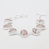 Crazy Lace Agate Silver Bracelets