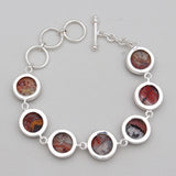Crazy Lace Agate Silver Bracelets