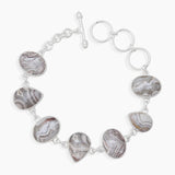 Crazy Lace Agate Silver Bracelets