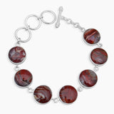 Crazy Lace Agate Silver Bracelets