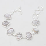 Crazy Lace Agate Silver Bracelets