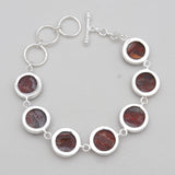 Crazy Lace Agate Silver Bracelets