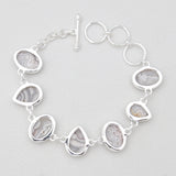 Crazy Lace Agate Silver Bracelets