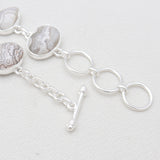 Crazy Lace Agate Silver Bracelets