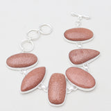 925 Sterling Silver Red Sunstone Bracelets