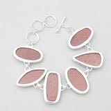 925 Sterling Silver Red Sunstone Bracelets