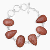 925 Sterling Silver Red Sunstone Bracelets