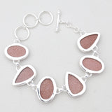925 Sterling Silver Red Sunstone Bracelets