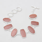 925 Sterling Silver Red Sunstone Bracelets