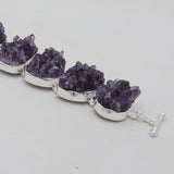 925 Silver Amethyst Druse Bracelets