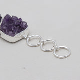 925 Silver Amethyst Druse Bracelets