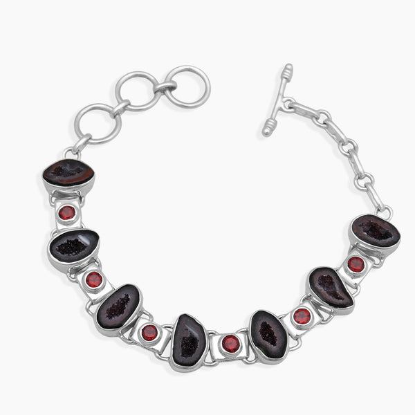 925 Sterling Silver Tabasco Geode Bracelets