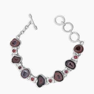 925 Sterling Silver Tabasco Geode Bracelets