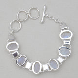 Rainbow Moonstone Silver Bracelets