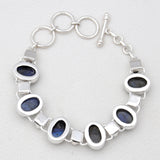 Rainbow Moonstone Silver Bracelets