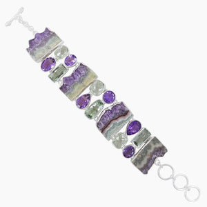 Amethyst Slice Silver Bracelets