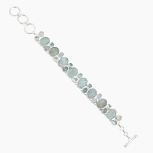 925 Sterling Silver Aquamarine Bracelets