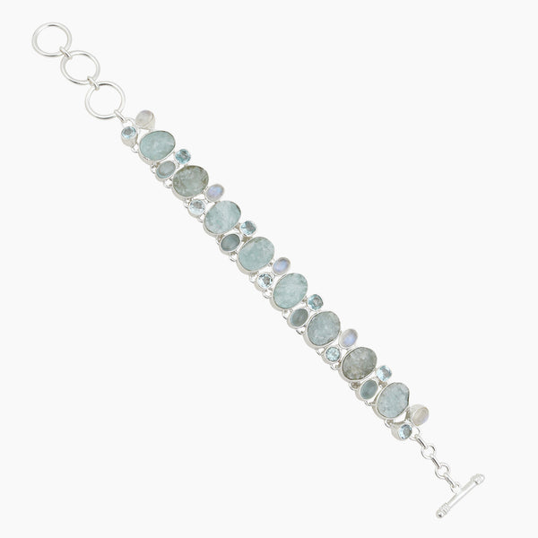 925 Sterling Silver Aquamarine Bracelets