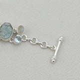 925 Sterling Silver Aquamarine Bracelets