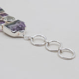 Amethyst Slice Silver Bracelets