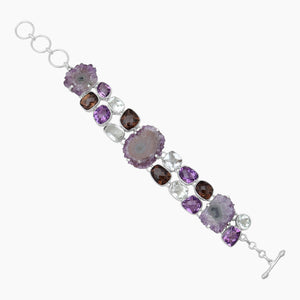 925 Sterling Silver Amethyst Stalactite Bracelets