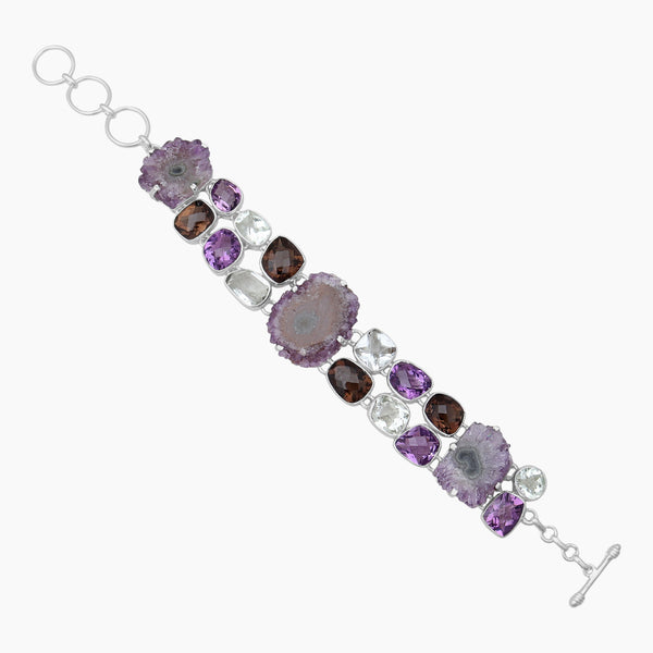 925 Sterling Silver Amethyst Stalactite Bracelets