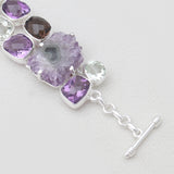 925 Sterling Silver Amethyst Stalactite Bracelets