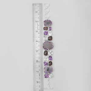 925 Sterling Silver Amethyst Stalactite Bracelets