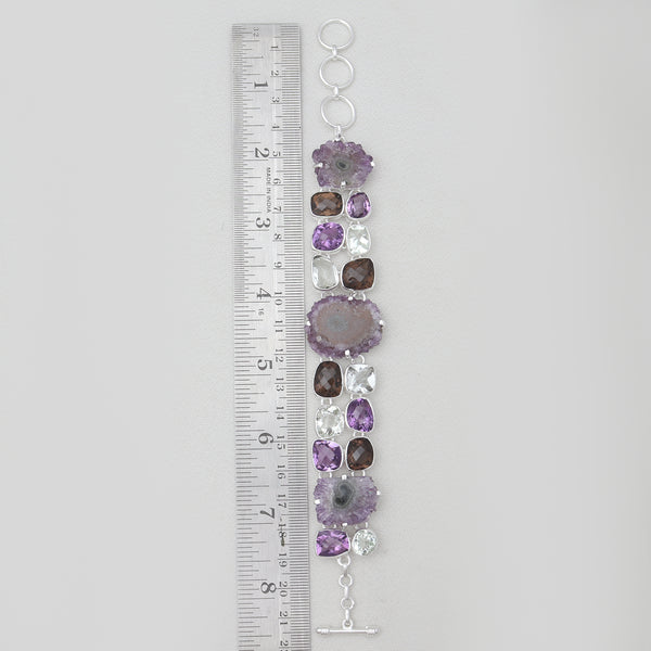 925 Sterling Silver Amethyst Stalactite Bracelets