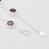 Garnet Silver Designer Bracelets