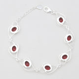 Garnet Silver Designer Bracelets
