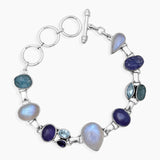 Rainbow Moonstone Silver Bracelets